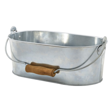 Galvanised Steel Oval Table Caddy 28x15.5x10cm
