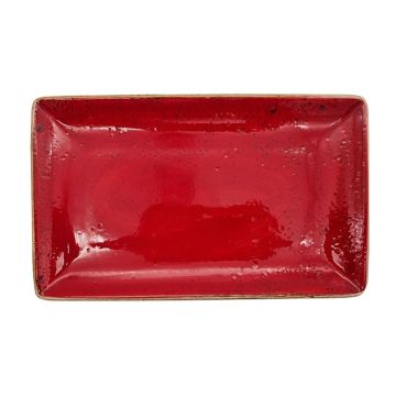 Steelite Craft Red Rectangle One Plate 27 x 16.75cm