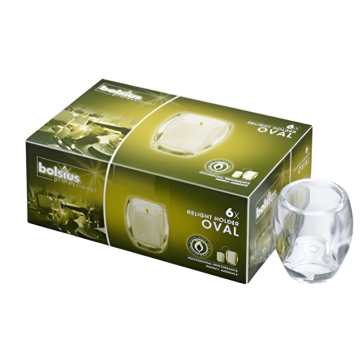 Bolsius Relight Glass Holder Oval