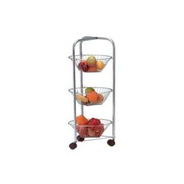 Apollo Chrome Veg Trolley 3 Tier Econ