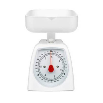 3kg White Kitchen Scale with Bowl