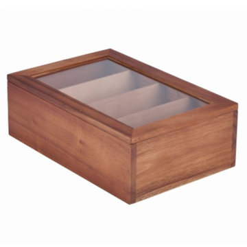 Acacia Wood Tea Box 30x20x10cm