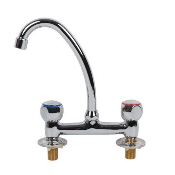 Deck Mixer Sink Tap 1/2&quot; Cross Head