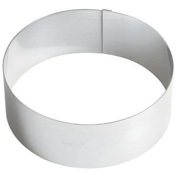 Ice Cream Cake Ring Stainless Steel 6cm high, 16cm wide