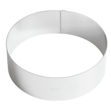 Ice Cream Cake Ring Stainless Steel 6cm high, 18cm wide