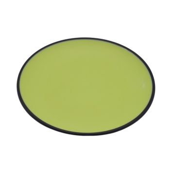 Melamine Black Green Side Plate 18cm