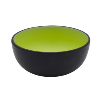 Melamine Black Green Serving Bowl 14.5cm