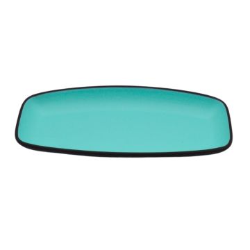 Melamine Black Blue Oval Serving Platter 28 x 14cm