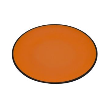 Melamine Black Orange Dinner Plate 26.5cm