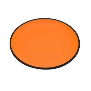 Melamine Black Orange Side Plate 19cm