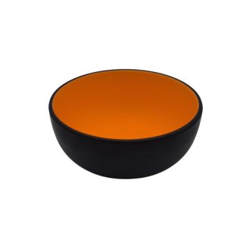 Melamine Black Orange Serving Bowl 16.5cm