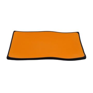 Melamine Black Orange Rectangular Serving Platter 22.5cm x 14cm