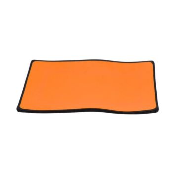 Melamine Black Orange Rectangular Serving Platter 27cm x 16cm