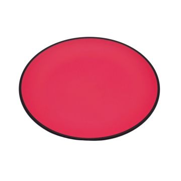 Melamine Black Pink Dinner Plate 26cm
