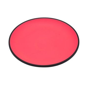 Melamine Black Pink Side Plate 18cm