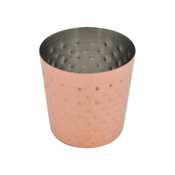 Serving Cup Copper Plated Hammered 8.5 x 9cm