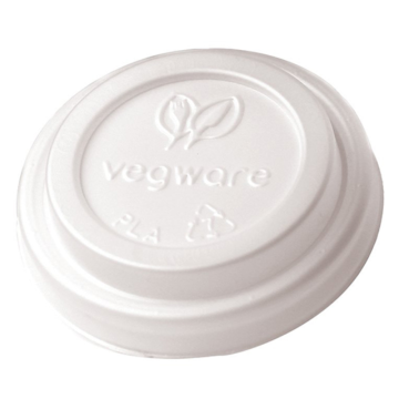 Vegware Biodegradable 64mm CPLA Hot Coffee Cup Lid fits 4oz (Pack 50)