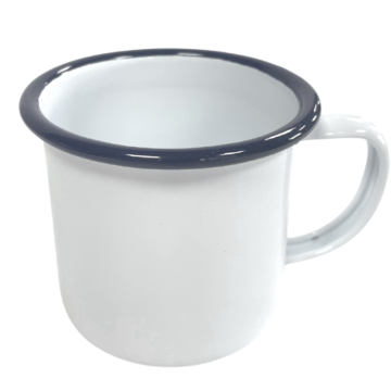 Falcon Housewares White Enamel Mug 8cm / 0.5 pint