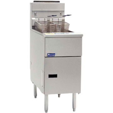 Pitco SG14S Free Standing Twin Basket Single Tank 4 Burner LPG Fryer