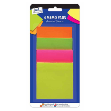 Just Stationery Square Sticky Notes (Pack of 4)