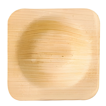 Papstar Palm Leaf Square Serving Dish 6x6cm 1.5cm (h) (Pack 25)