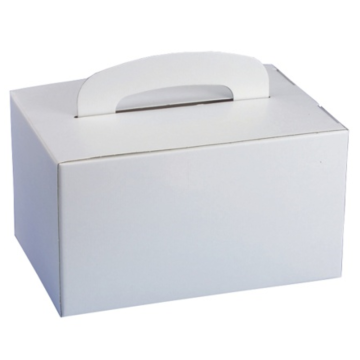 White Cardboard Lunch Boxes 12.5x15.5x22.5cm (Pack 20)