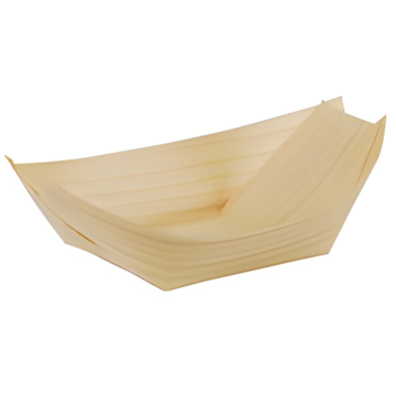 Disposable Serving Pieces Wood Boat, Natural, 8.5x5.5cm (Pack 50)