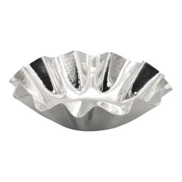 Steel Fluted Hammered Presentation Bowl 10cm Deep