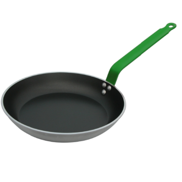 De Buyer Non-stick Fry Pan, Green Iron Handle, 28cm