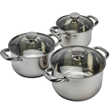 Royal Cuisine Stainless Steel Stock Pot Set Induction 18,20,22cm