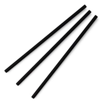 Vegware Highball 6mm Black Paper Straw 7.8&quot; (Pack 250)