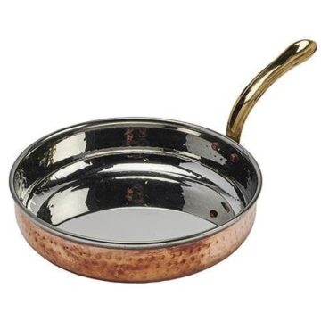 Hammered Copper Fry Pan with Brass Handle 5.5&quot; / 13.5cm
