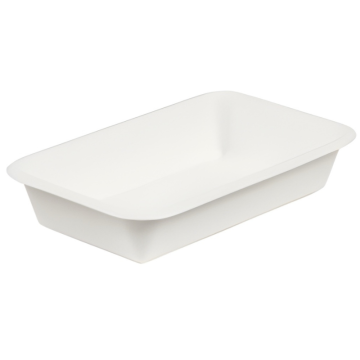 Compostable Bagasse Deep Chip Tray 8.5” x 5” (215mm x 140mm x 40mm) (Pack 125)