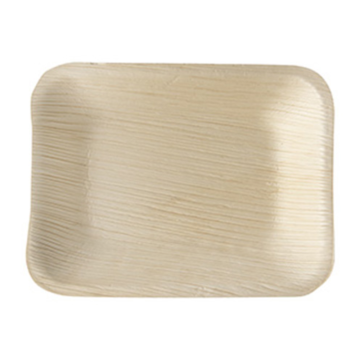 Papstar Palm Leaf Rectangular Serving Dish 16x12cm 2.5cm(h) (Pack 25)