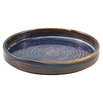 Genware Terra Porcelain Aqua Blue Presentation Plate 18cm