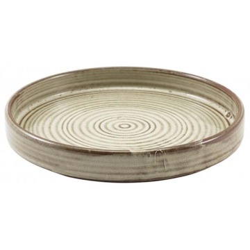 Genware Terra Porcelain Grey Presentation Plate 18cm