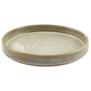 Genware Terra Porcelain Matt Grey Presentation Plate 18cm