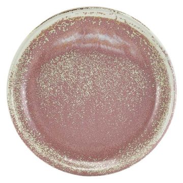 Genware Terra Porcelain Rose Coupe Plate 19cm