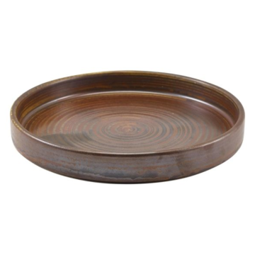 Genware Terra Porcelain Rustic Copper Presentation Plate 18cm