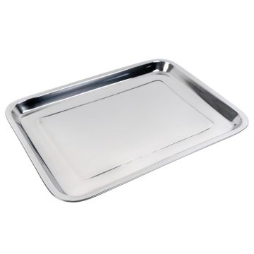 Stainless Steel Rectangular Tray 42.5 x 31 x 2.5cm