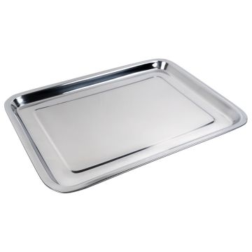 Stainless Steel Rectangular Tray 47.5 x 34 x 2.5cm