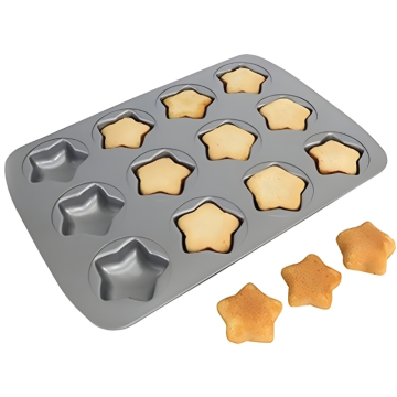 Non Stick 12 Cup Mini Star Pan (37.3 x 26.1cm / 14.7 x 10.3&quot;)