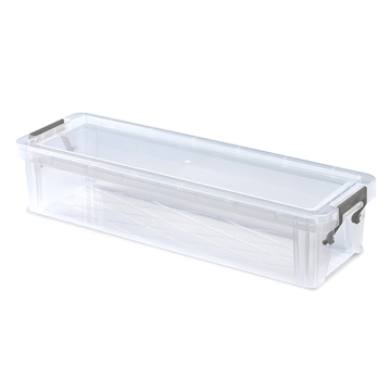 Whitefurze 2.2 Litre Allstore Storage Box with Silver Clamp