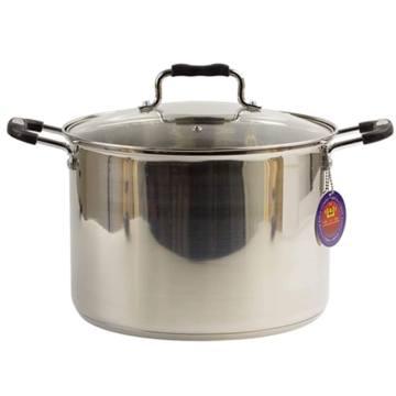 Royal Cuisine Stainless Steel Stock Pot &amp; Glass Lid Induction 24cm
