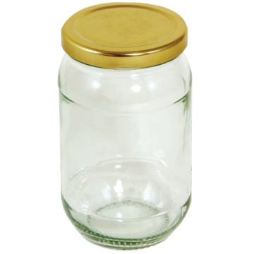 Tala Round Preserving Glass Jar with Gold Screw Top Lid 454ml / 16oz