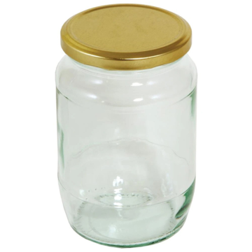 Tala Round Preserving Glass Jar with Gold Screw Top Lid 900ml / 32oz