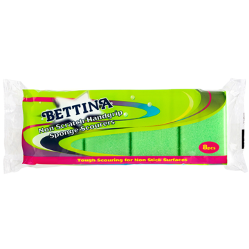 Bettina Handgrip Sponge Scourers 5x8x4cm (Pack 8)