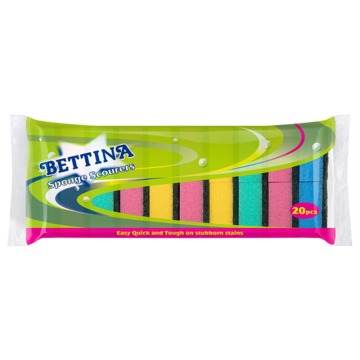 Bettina Sponge Scourers 8x5x4cm (Pack 20)