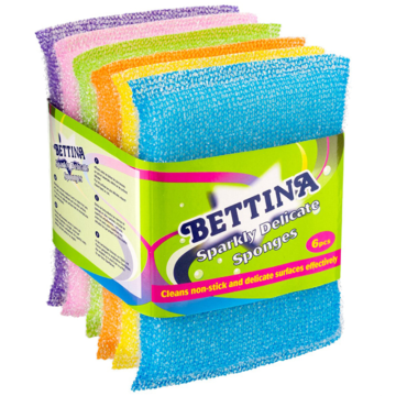 Betina Sparkly Delicate Sponges (Pack 6)