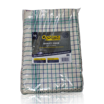 Optima Proclean Quality Check Tea Towels 45x70cm (Pack 10)